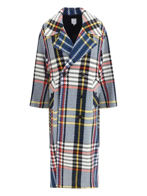 Sara Roka checked double-breasted coat