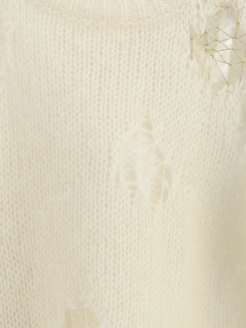 Fabiana Filippi Ripped-effect Sweater In Neutral