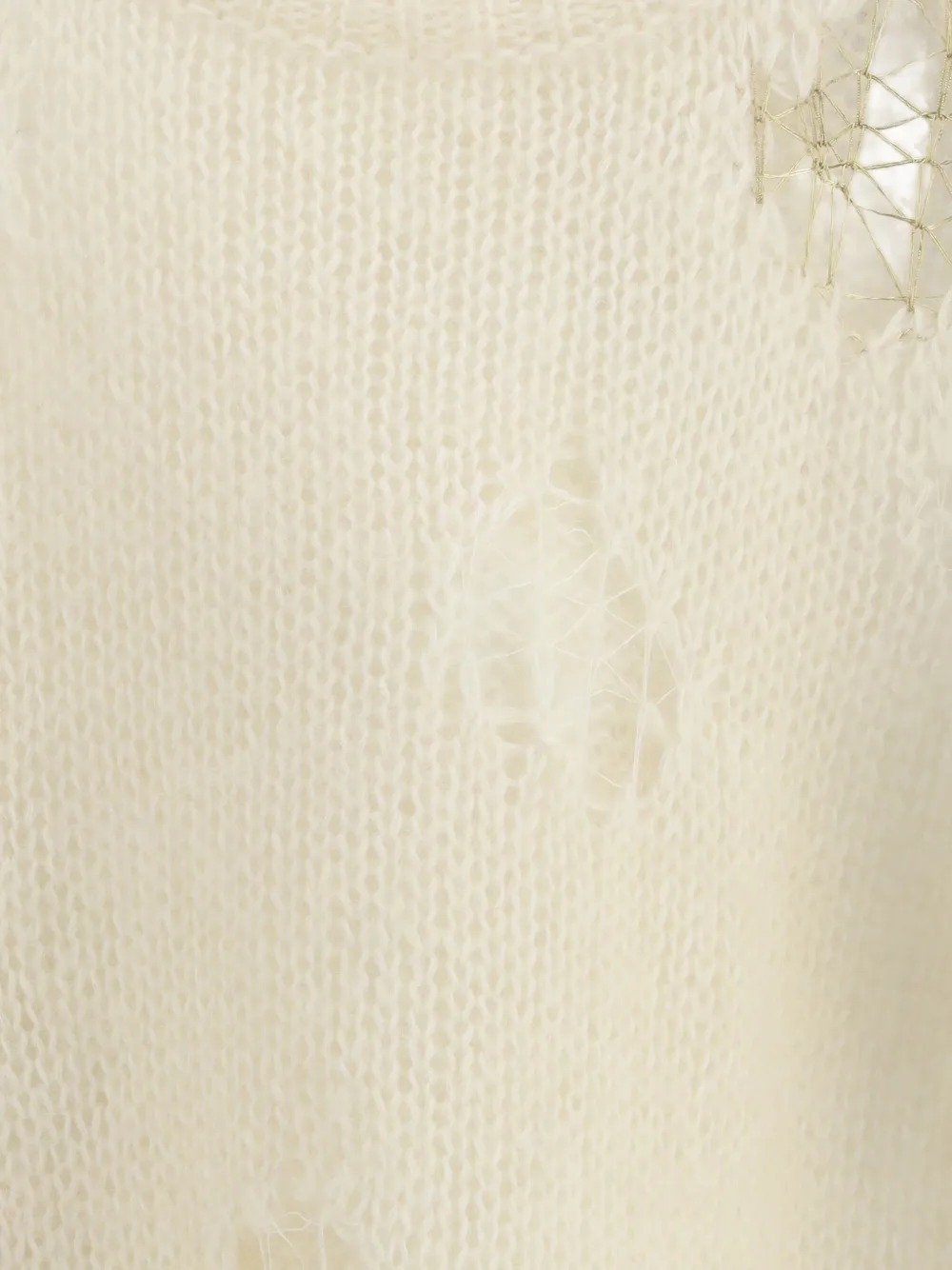 Fabiana Filippi Ripped-effect Sweater In Neutral