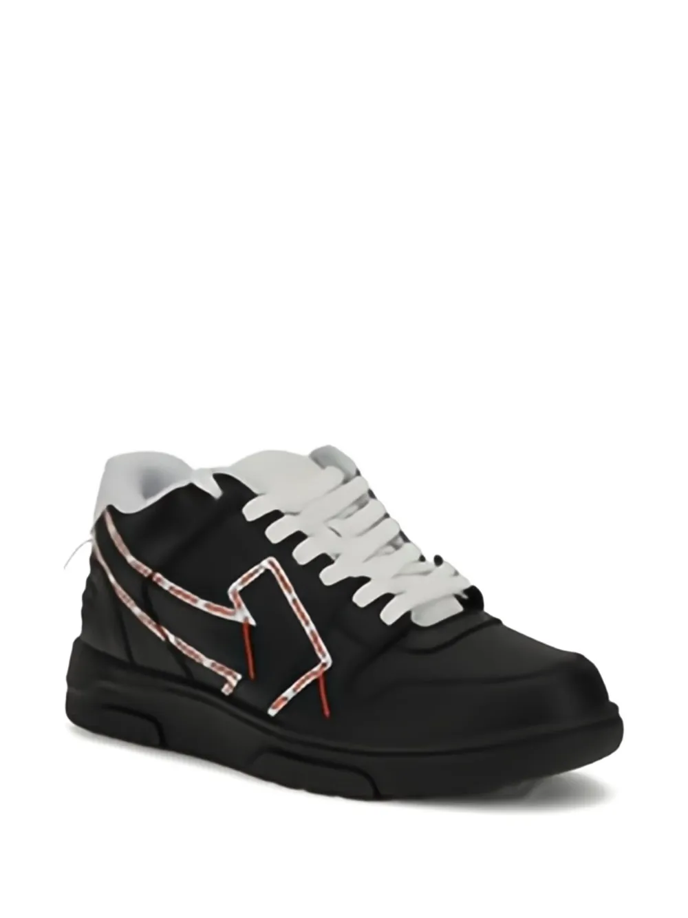 Off-White arrow-detail leather sneakers Black