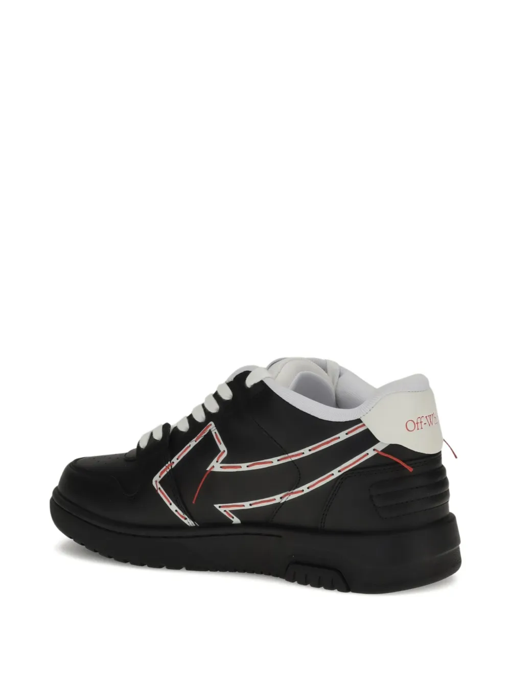 Off-White arrow-detail leather sneakers Black