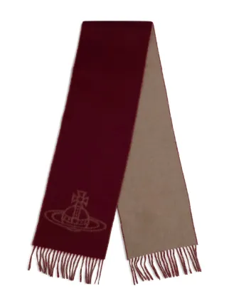 Vivienne Westwood orb-embellished Reversible Scarf | Neutrals