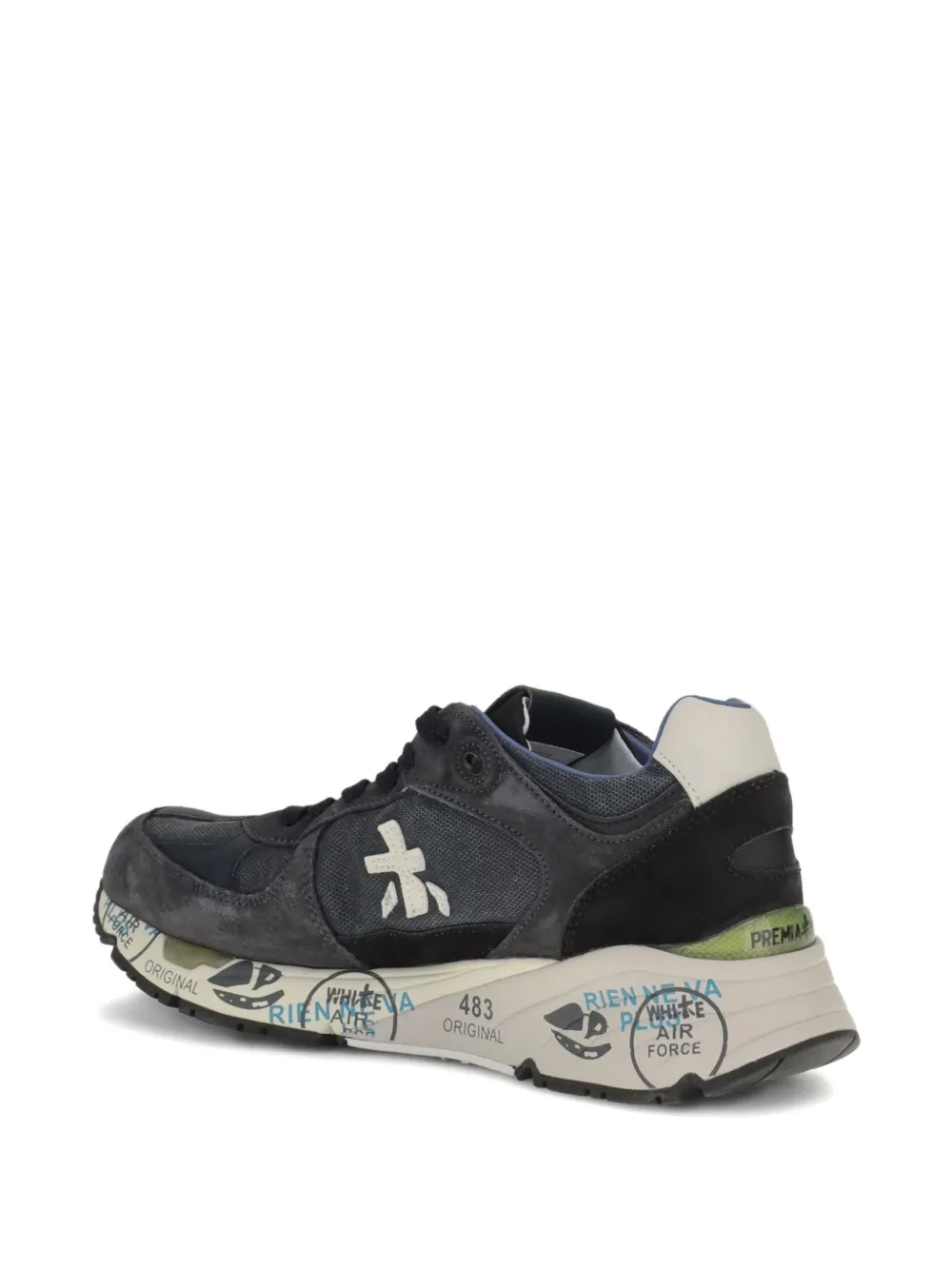 Premiata lace-up suede sneakers Blue