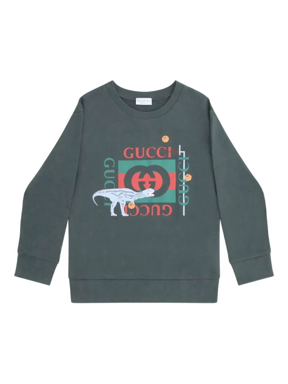 Gucci Kids プリント スウェットシャツ - グリーン Gucci Kids プリント スウェットシャツ - グリーン