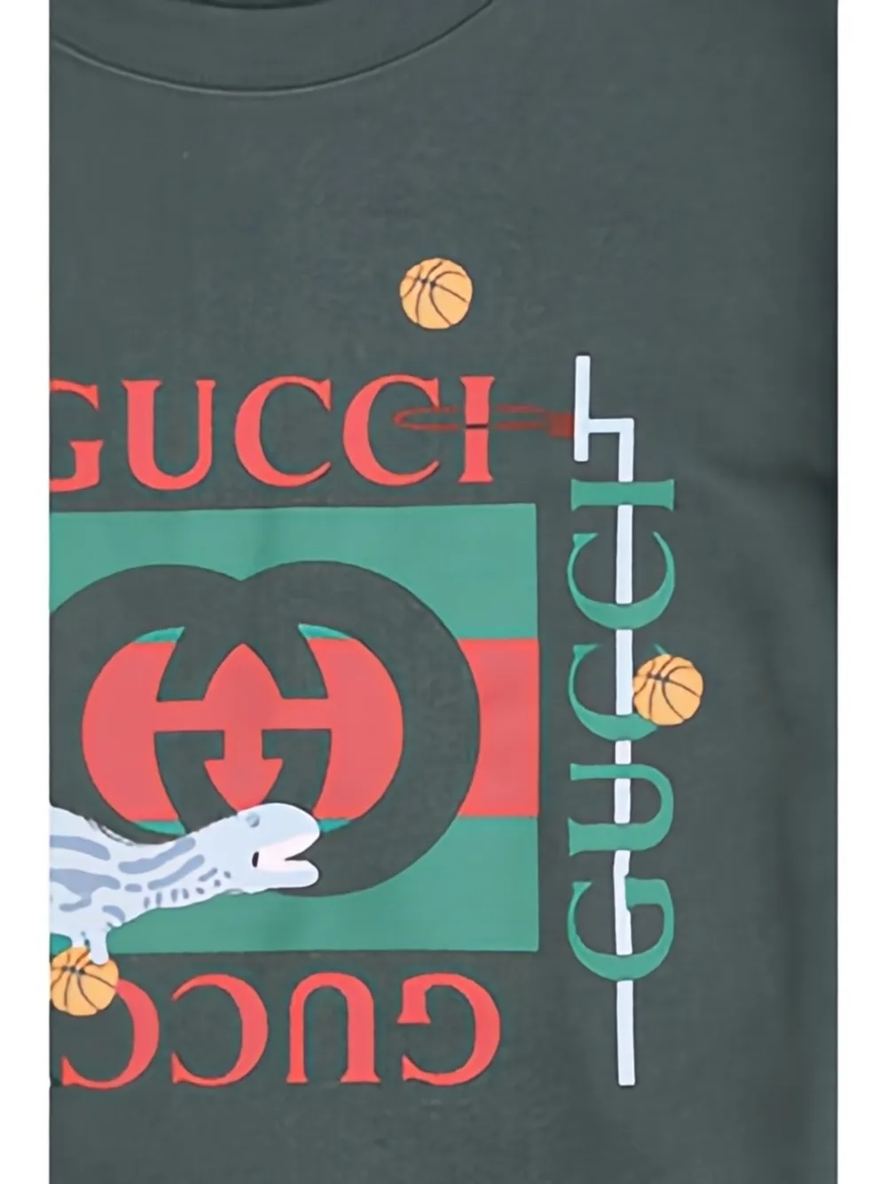 Gucci Kids T-shirt met dinosaurusprint Groen