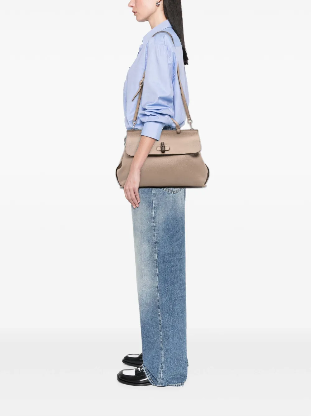 Gucci Pre-Owned 2016-2025 Large Leather Bamboo Daily satchel | Pre-Owned | Image 2