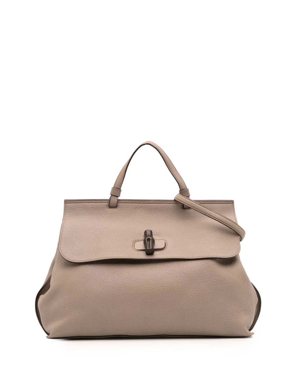 Gucci Pre-Owned 2016-2025 ラージ レザー バンブー デイリー サッチェルバッグ - ブラウン Gucci Pre-Owned 2016-2025 ラージ レザー バンブー デイリー サッチェルバッグ - ブラウン