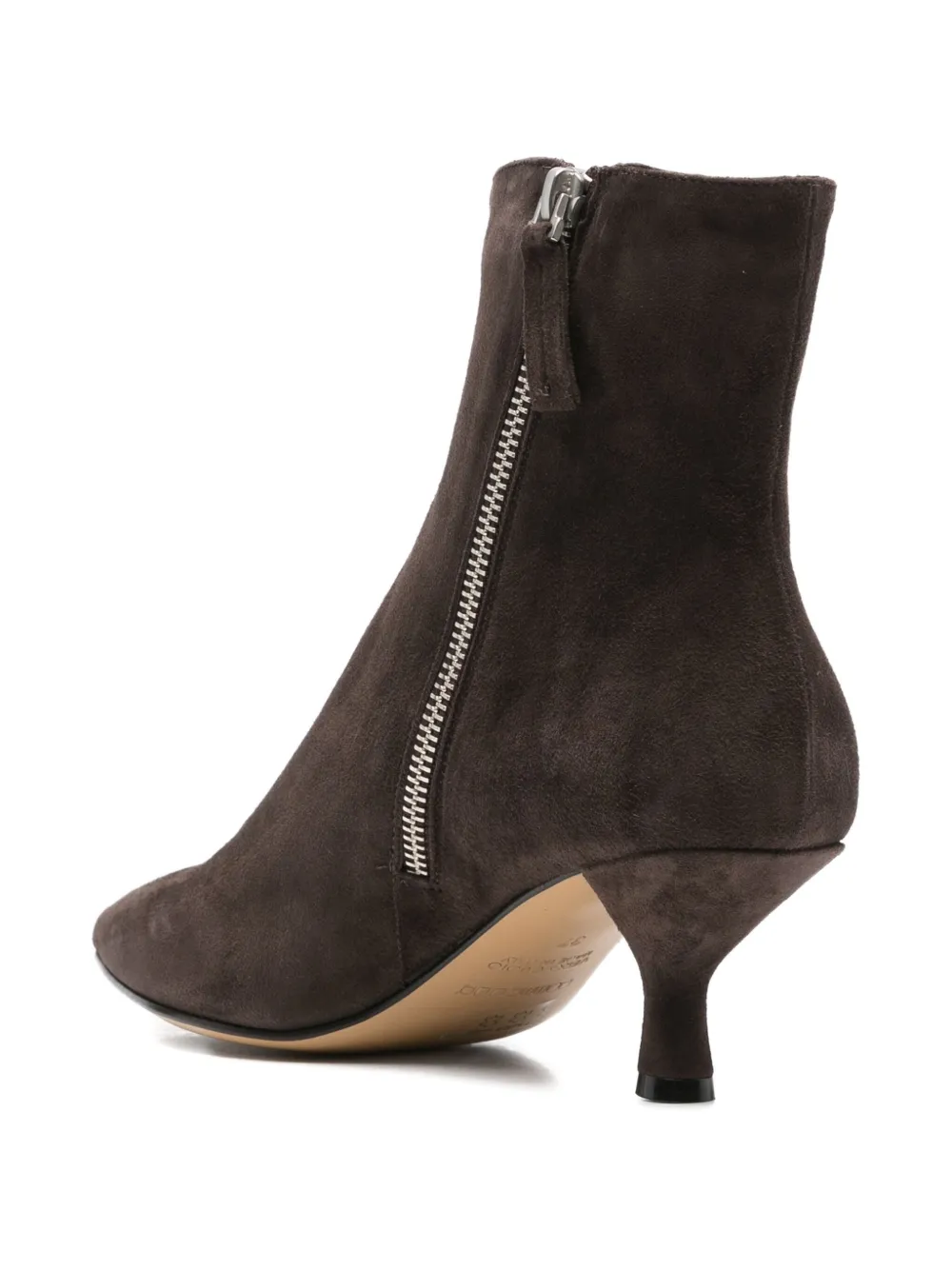 Pomme D'or 60mm Henriette Pointed-toe Ankle Boots In Brown
