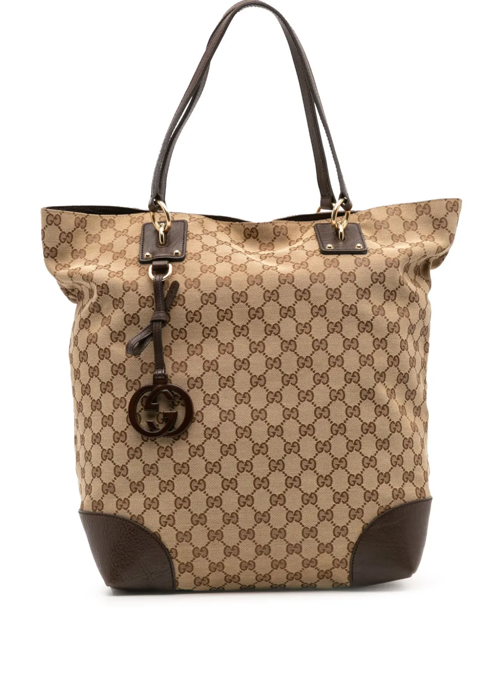 Gucci Pre-Owned 2016-2025 Large GG Canvas GG Charm tote bag | Brown | Image 1