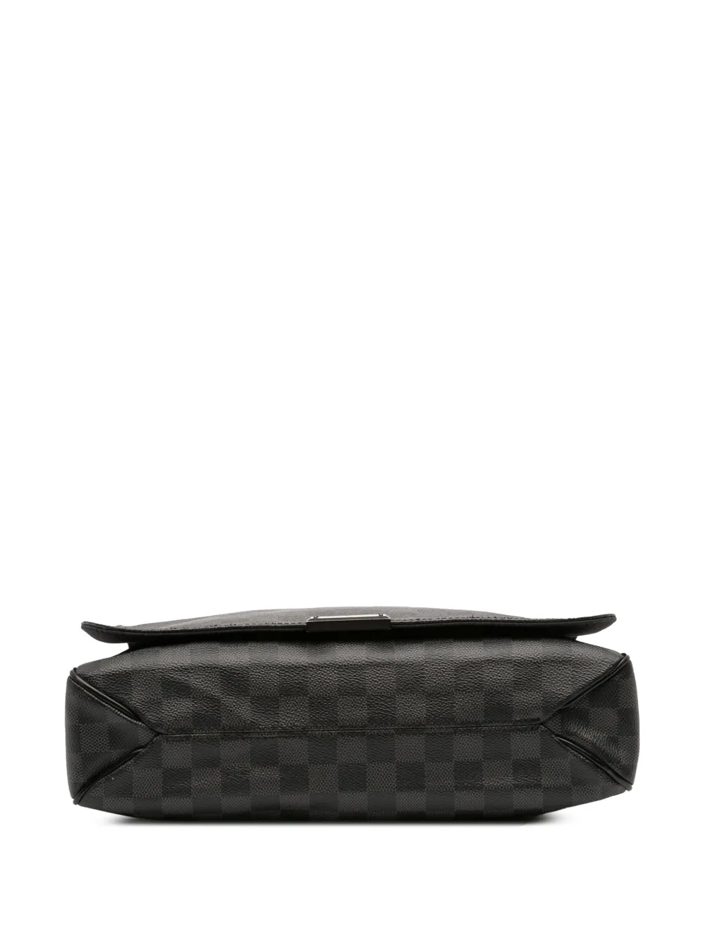 Pre-owned Louis Vuitton 2015 Damier Graphite District Mm Crossbody Bag In Black