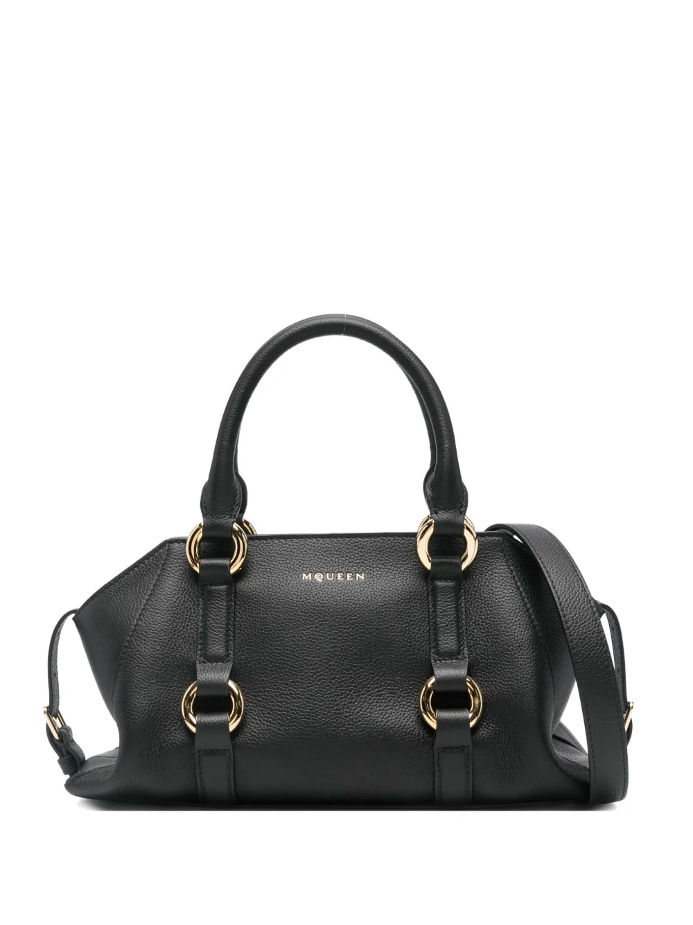 Alexander Mcqueen Small Farringdon Tote Bag In Black