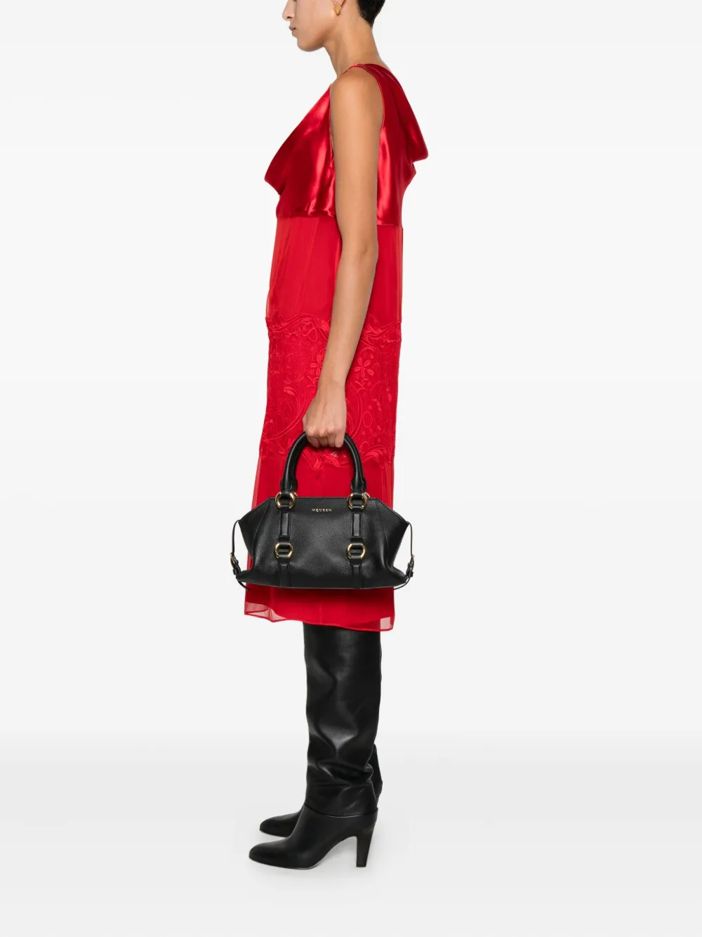 Alexander McQueen small Farringdon tote bag - Zwart