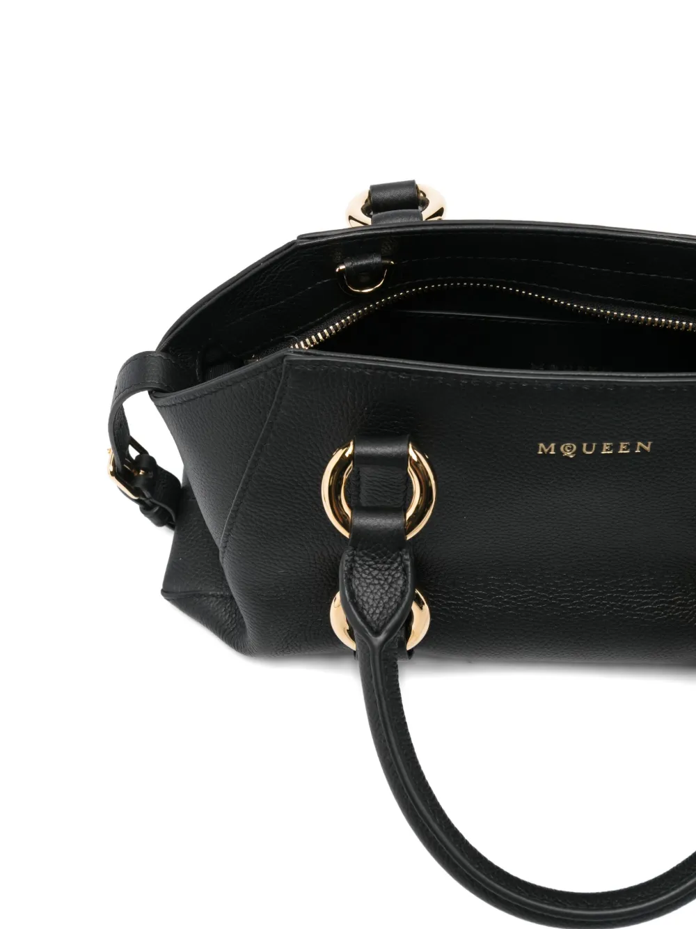 Alexander Mcqueen Small Farringdon Tote Bag In Black