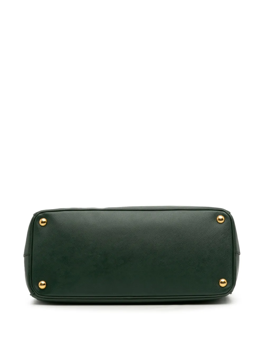 Pre-owned Prada 2013-2025 Medium Saffiano Lux Galleria Double Zip Satchel In Green