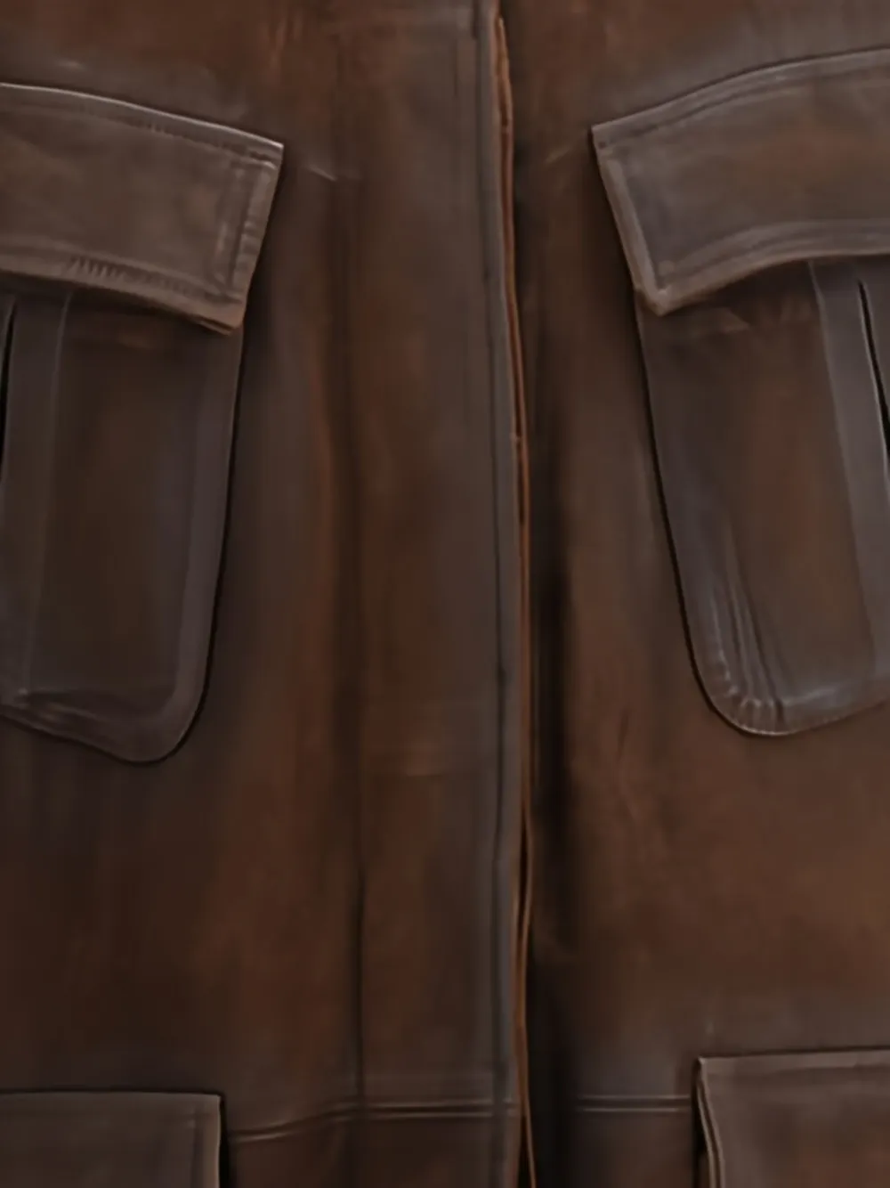 Valstar Sahariana Flap-pocket Suede Jacket In Brown
