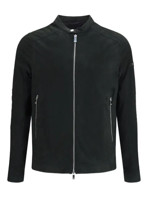 Tatras double-slider zip suede leather jacket