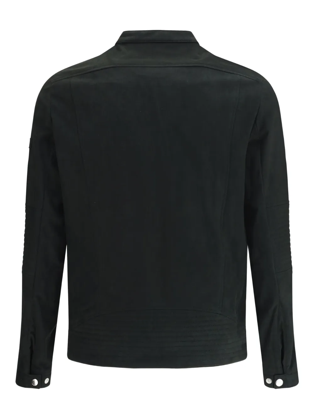 Tatras Double-slider Zip Suede Leather Jacket In Black