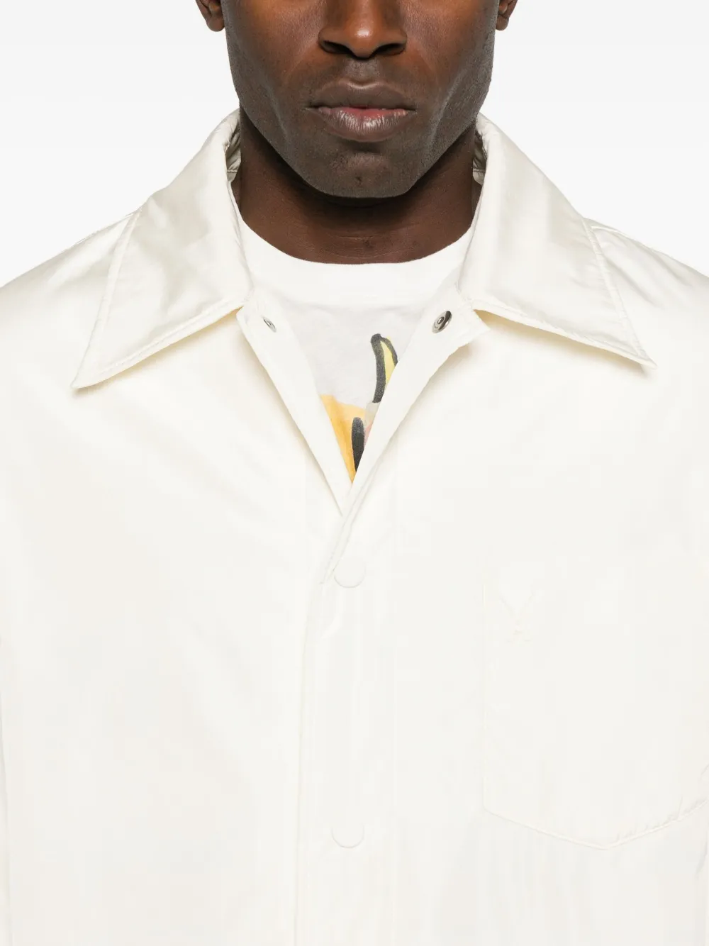 Ami Alexandre Mattiussi Button-down Overshirt In White