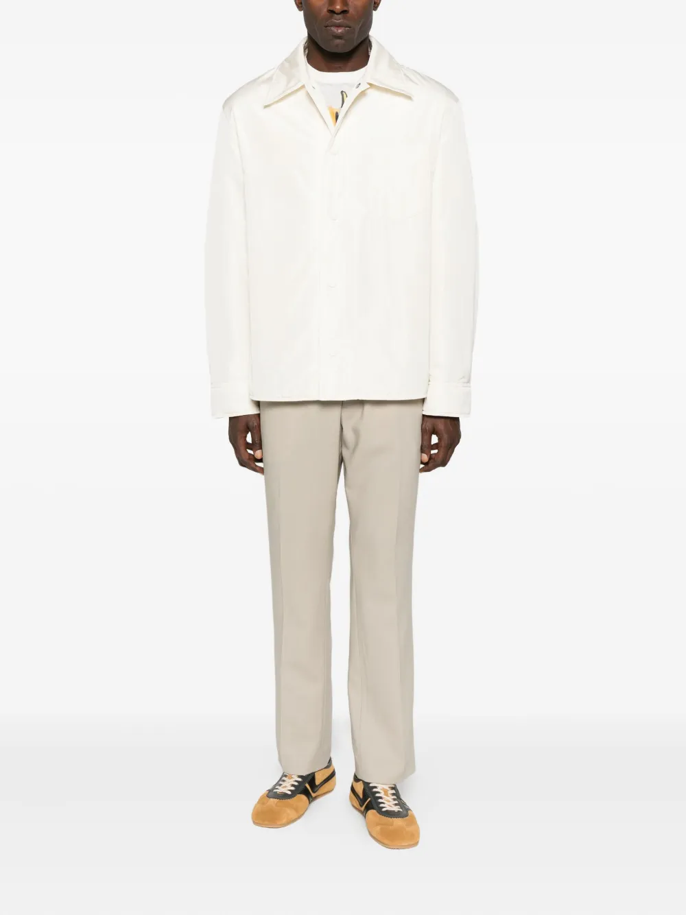 Ami Alexandre Mattiussi Button-down Overshirt In White