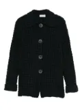 Bruno Manetti textured buttoned cardigan - Black