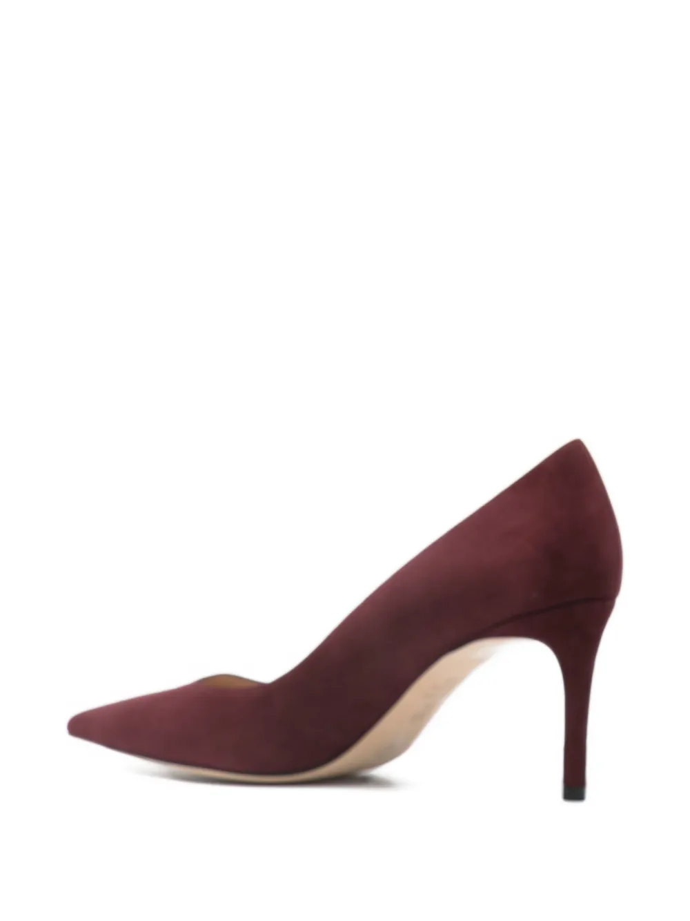Stuart Weitzman Pointed-toe Suede Pumps In Red