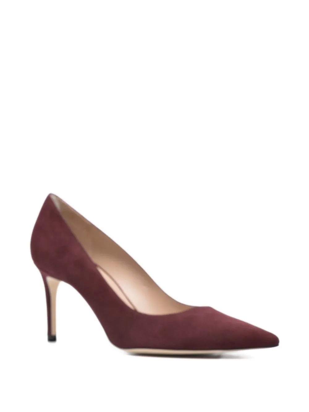 Stuart Weitzman Pointed-toe Suede Pumps In Red