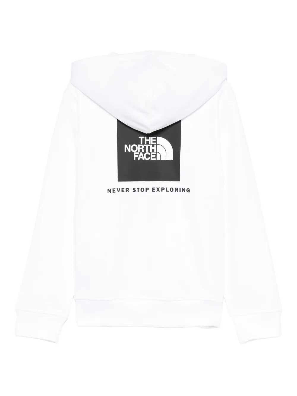 The North Face Logo-embroidered Hoodie In White