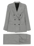 Tagliatore double-breasted checked wool blazer - Grey