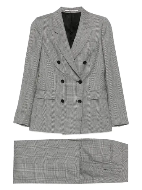 Tagliatore double-breasted checked wool blazer