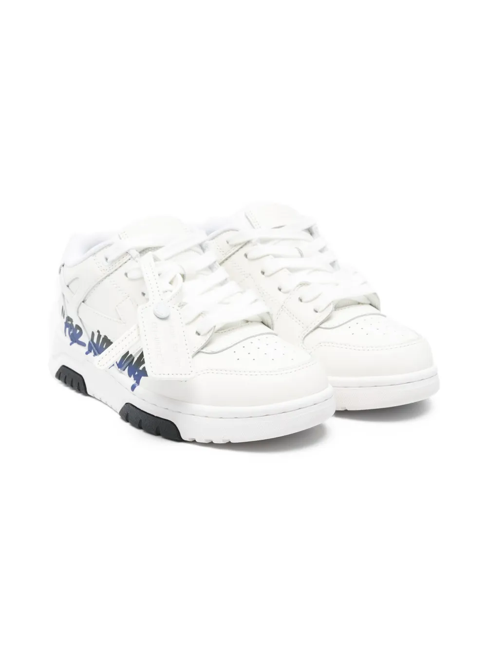 Off-White Kids graphic-print leather sneakers