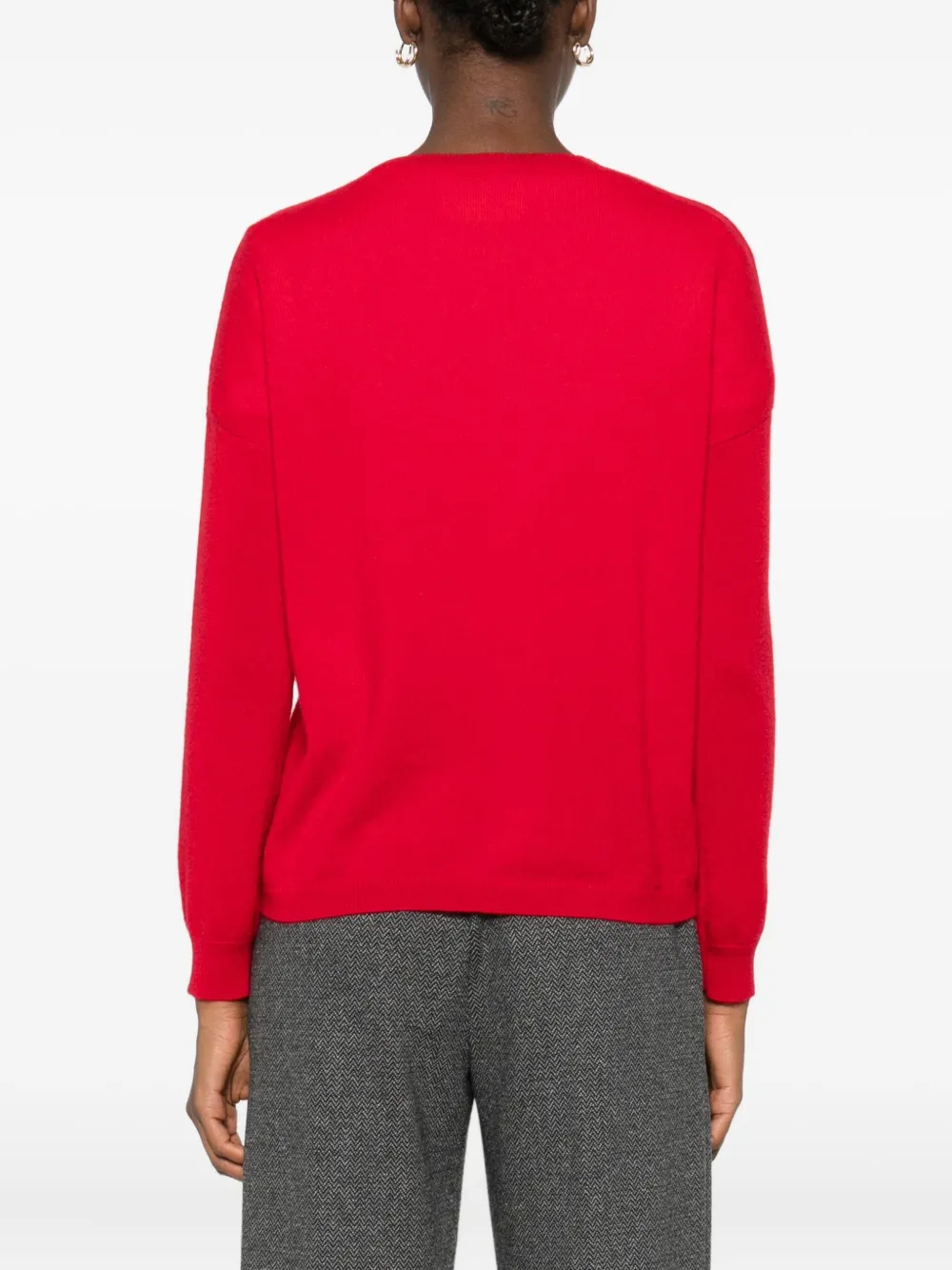 Lisa Yang Round-neck Long-sleeve Jumper In Red