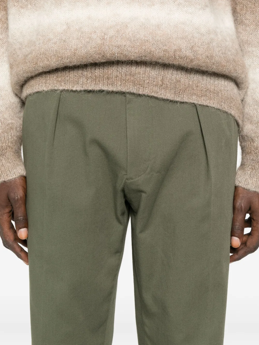 Incotex Broek met geplooide cuffs Groen