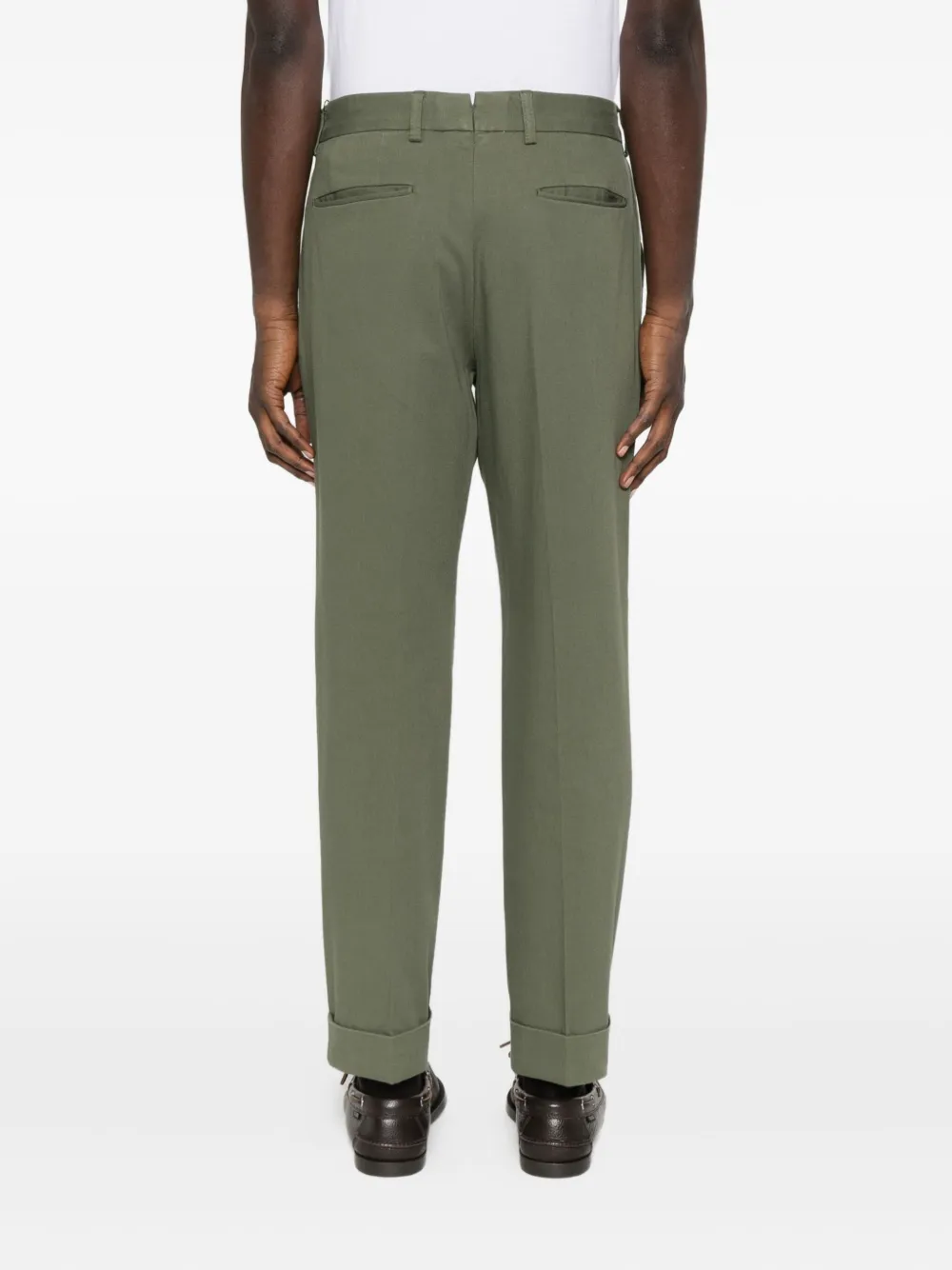 Incotex Broek met geplooide cuffs Groen