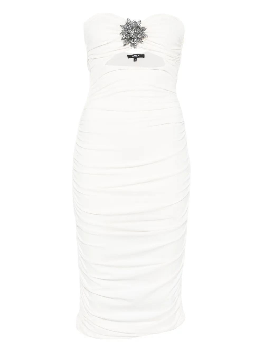 Amen jewel-embellished strapless dress | White | Image 1