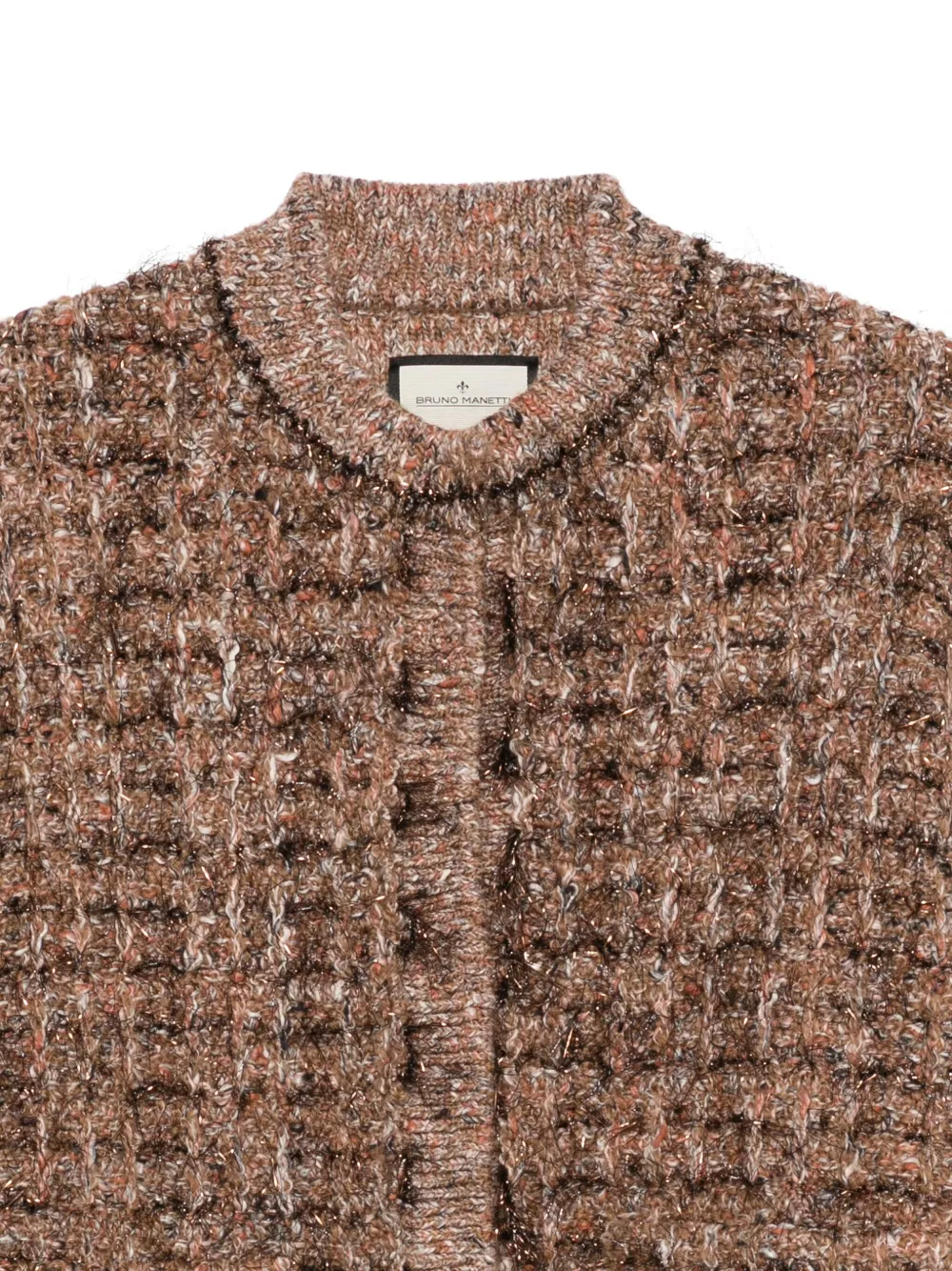 Bruno Manetti Vest met verborgen sluiting Bruin