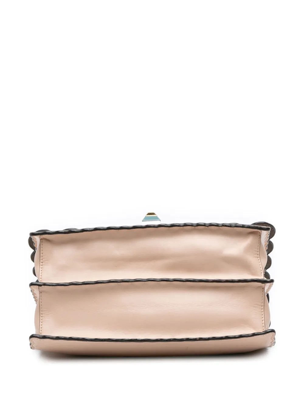 Pre-owned Fendi 2010-2025 Medium Scalloped Leather Kan I Satchel In Pink