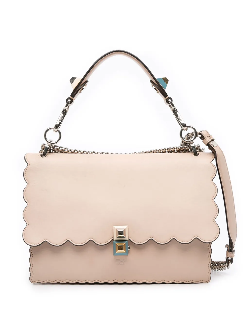 Fendi Pre-Owned 2010-2025 ミディアム スカラップ レザー キャナイ サッチェルバッグ - ピンク Fendi Pre-Owned 2010-2025 ミディアム スカラップ レザー キャナイ サッチェルバッグ - ピンク