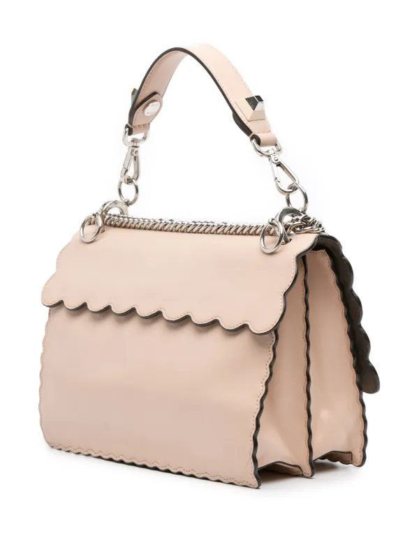 Fendi Pre-Owned 2010-2025 Medium Scalloped Leather Kan I Satchel