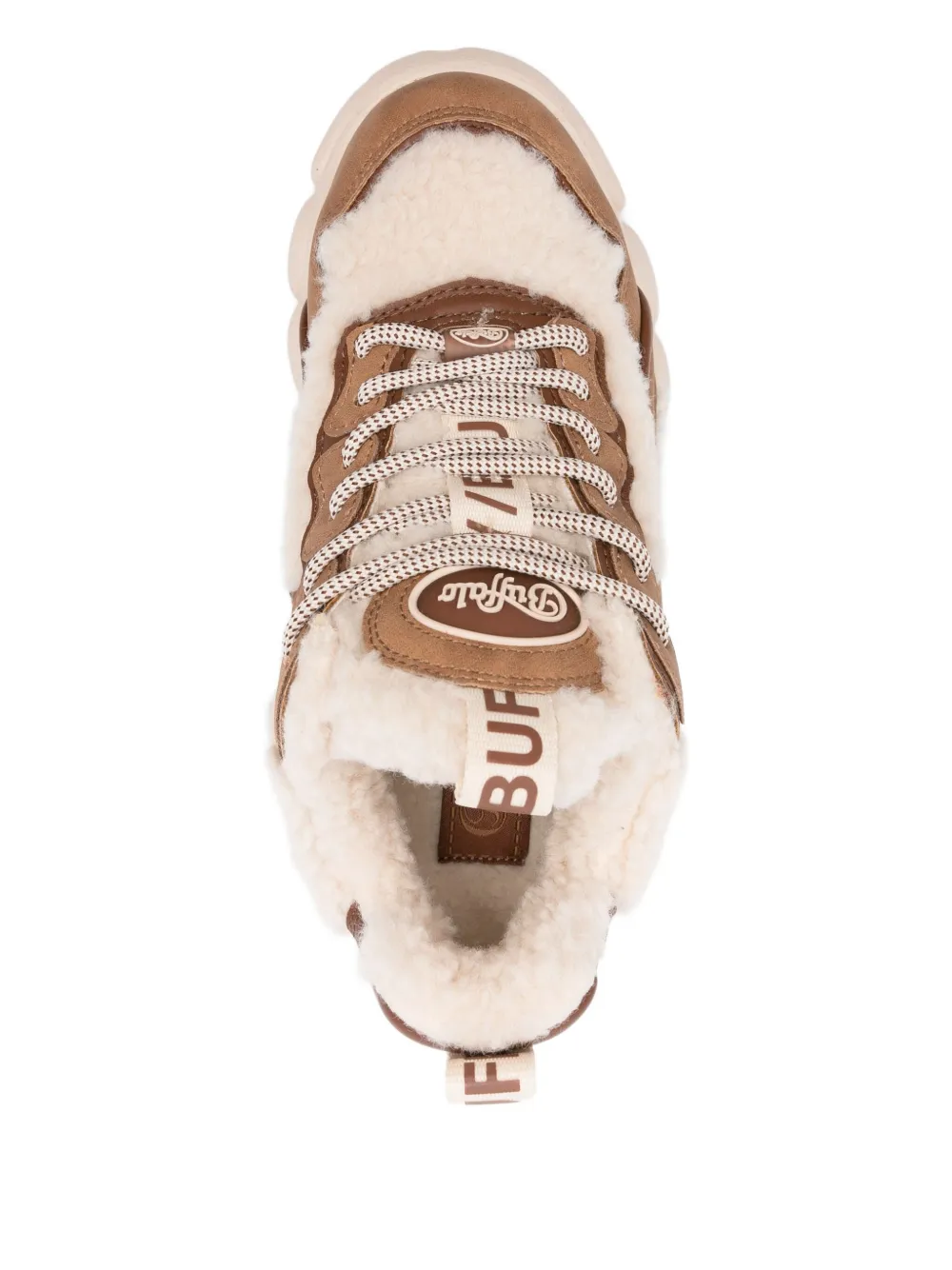 Buffalo CDL Chai shearling platform sneakers Neutrals