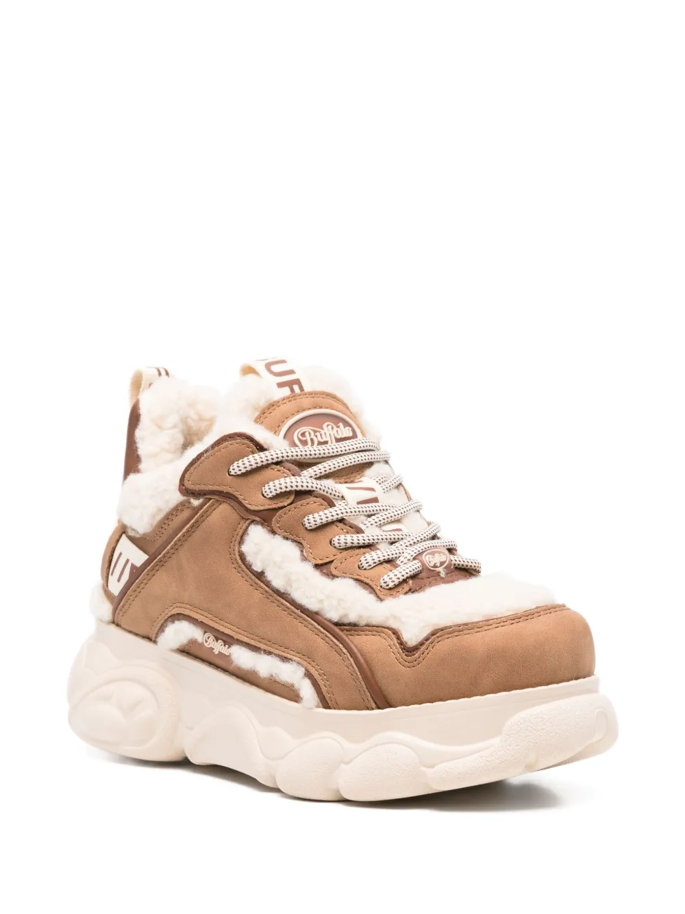 Buffalo CDL Chai lammy sneakers met plateauzool - Beige
