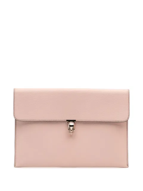 Alexander McQueen Pre-Owned شنطة كلاتش جلد بنقش جمجمة 2010-2025