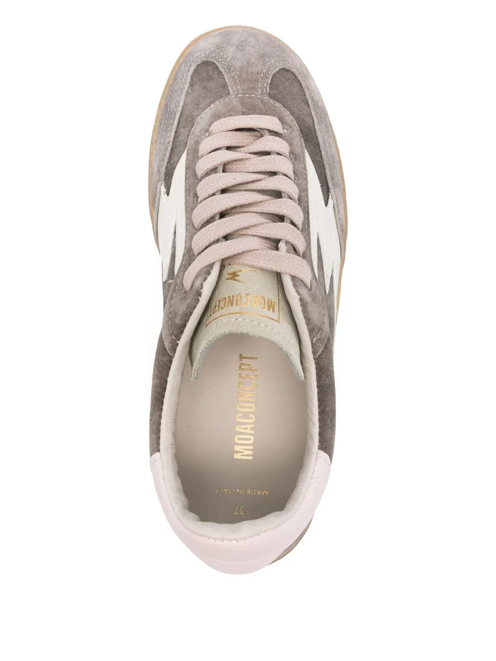 MOA CONCEPT Club Radica suède sneakers Pink backtab briar-root washed suede