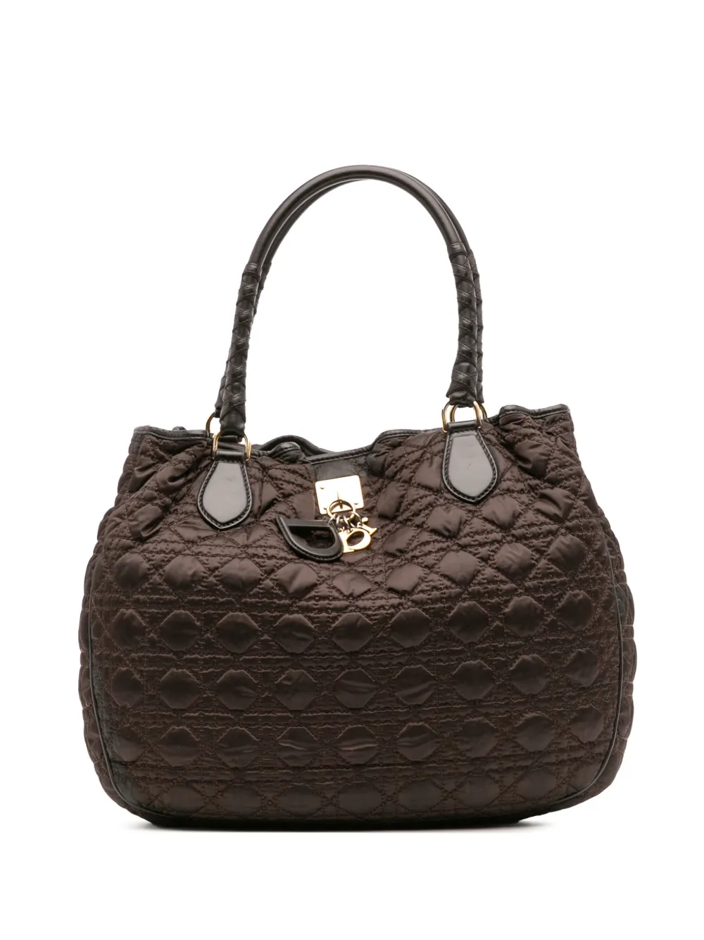 Christian Dior Pre-Owned 2008 ナイロン カナージュ ラブリー ショッパー トートバッグ - ブラウン Christian Dior Pre-Owned 2008 ナイロン カナージュ ラブリー ショッパー トートバッグ - ブラウン