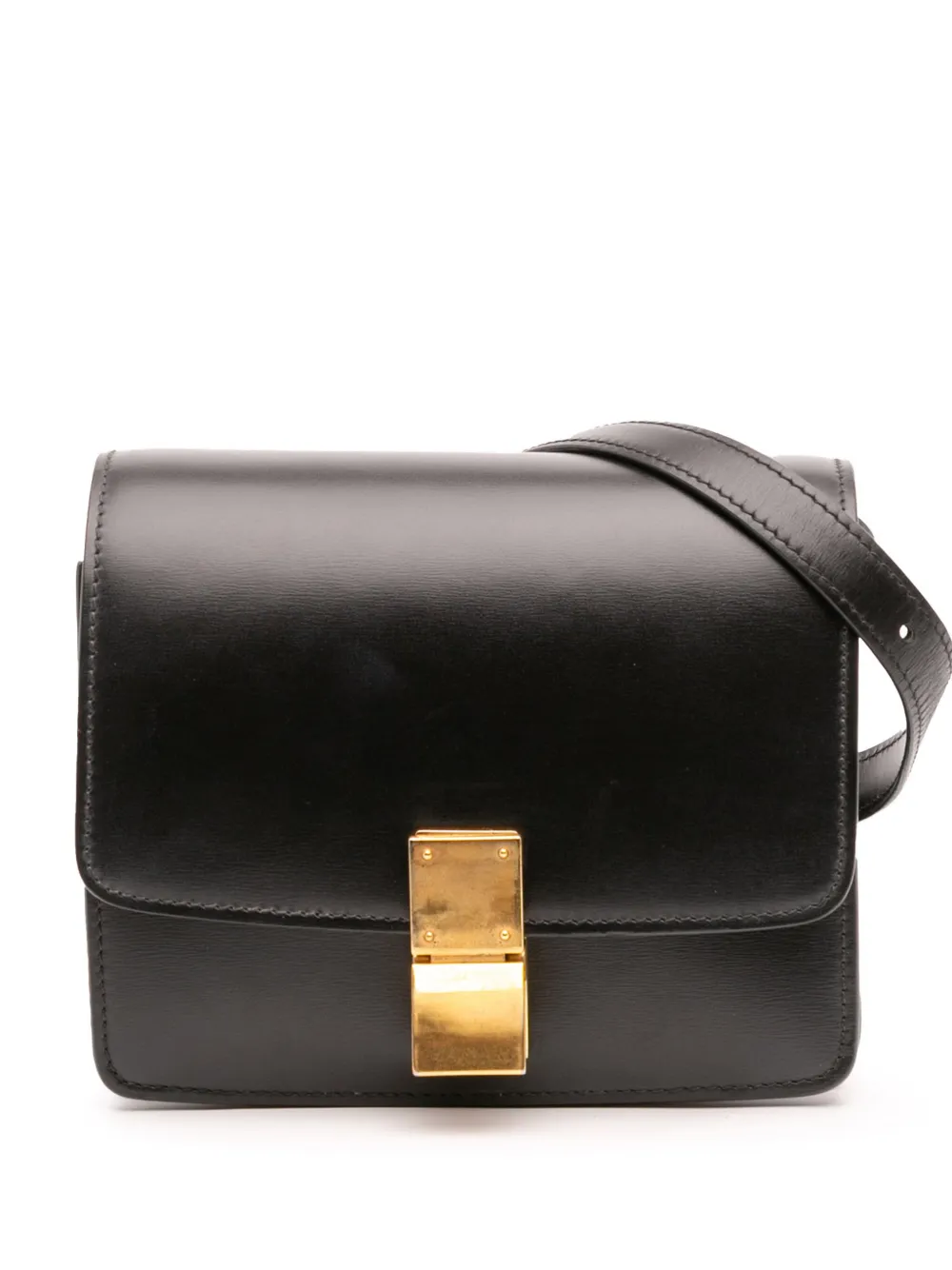 Celine Pre-Owned 2017 スモール カーフスキン クラシック ボックス ショルダーバッグ - ブラック Celine Pre-Owned 2017 スモール カーフスキン クラシック ボックス ショルダーバッグ - ブラック