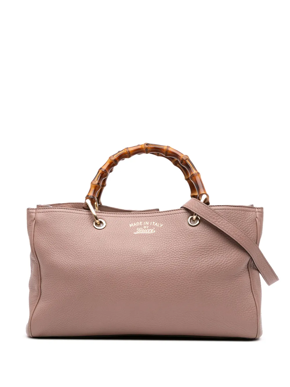 Gucci Pre-Owned 2016-2025 Medium Calfskin Bamboo Shopper satchel | Pink | Image 1