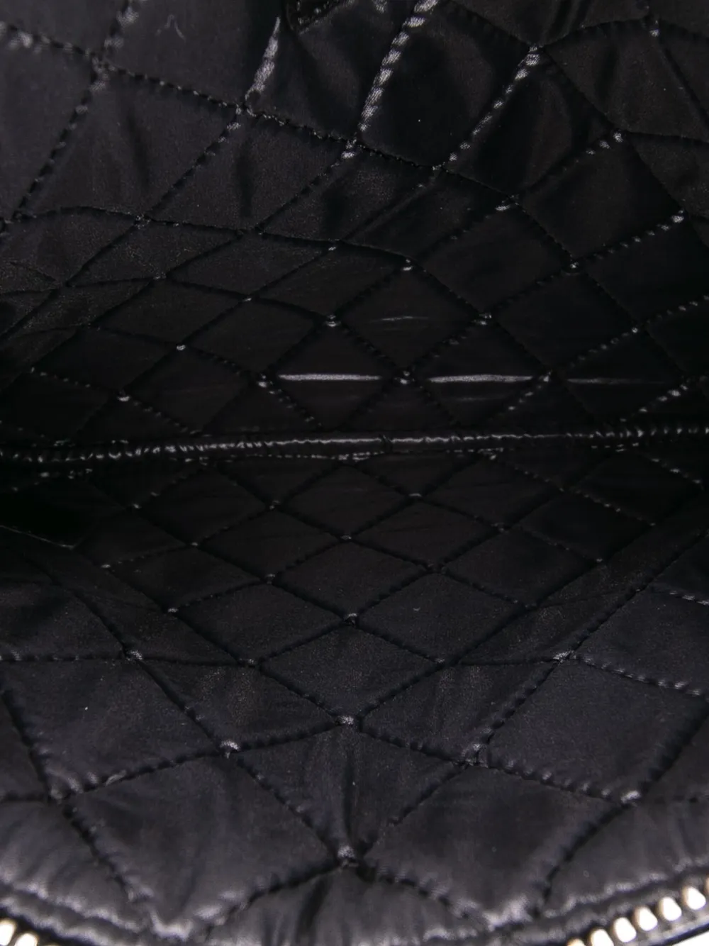 Pre-owned Chanel 2014-2015 Medium Quilted Patent O Case Clutch Bag In Black