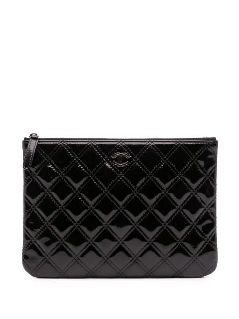 CHANEL Pre-Owned bolsa de mano Medium Quilted Patent O Case 2014-2015