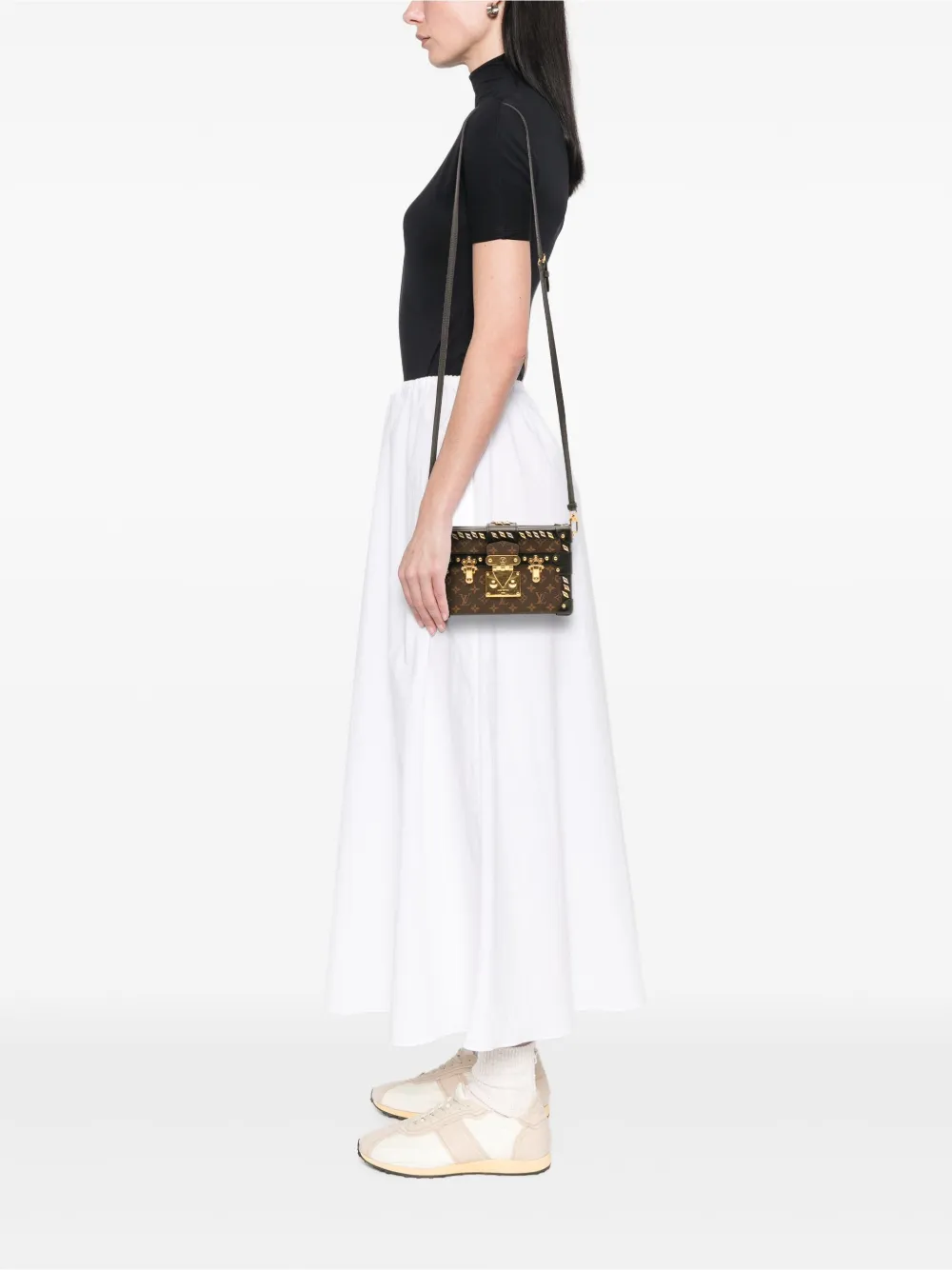 Louis Vuitton Pre-Owned 2015 Monogram Studded Petite Malle crossbody bag | Pre-Owned | Image 2
