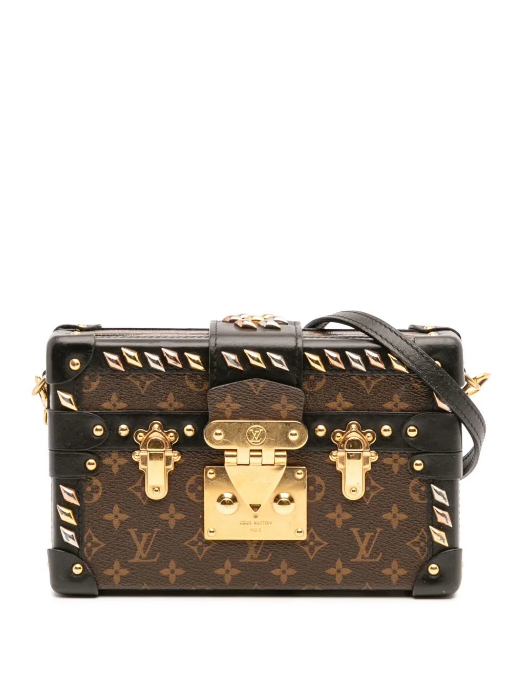 Louis Vuitton Pre-Owned 2015 Monogram Studded Petite Malle crossbody bag | Brown | Image 1