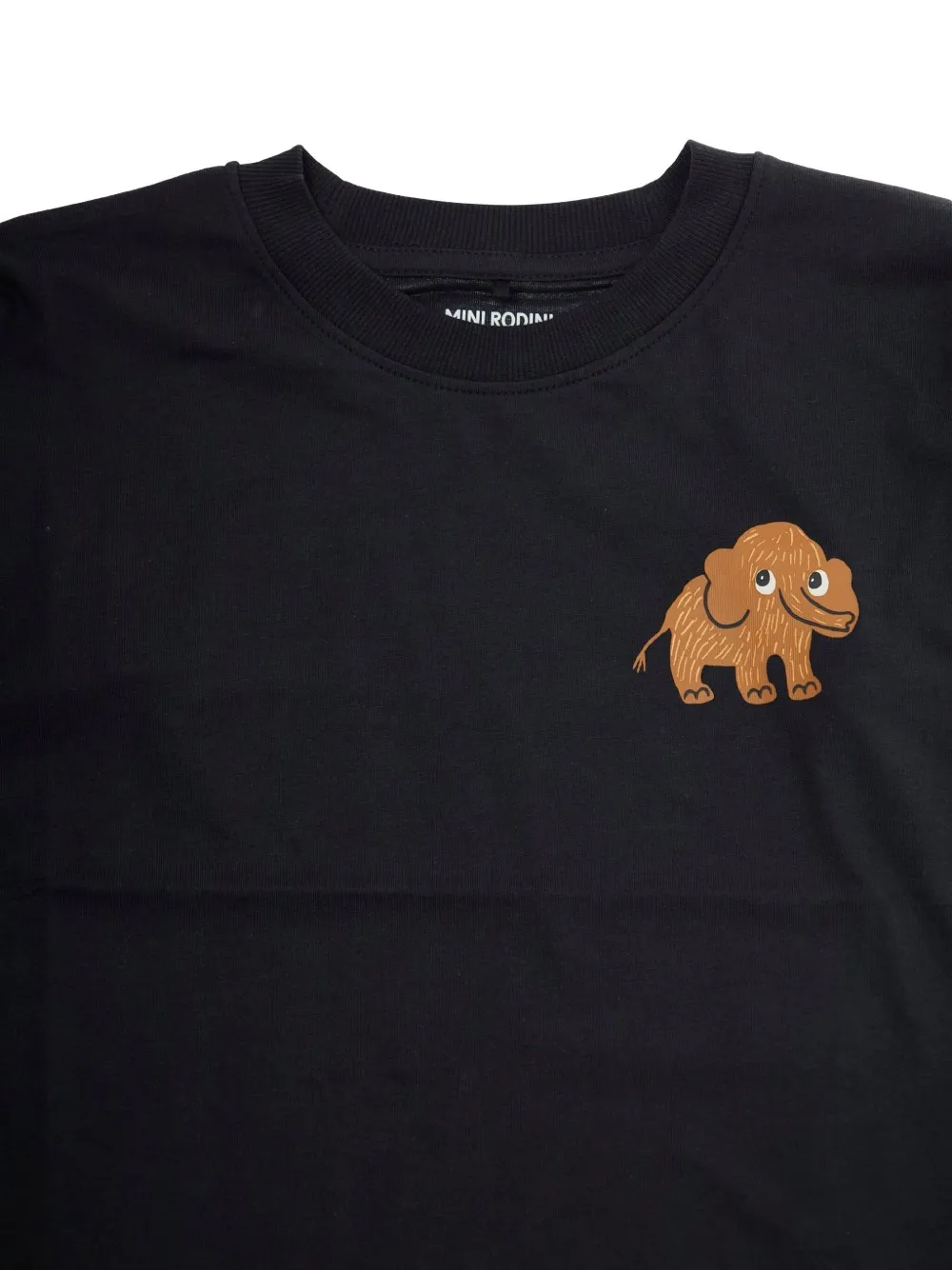 Mini Rodini Mammoth-print Long-sleeve Top In Black